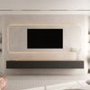 Planetmöbel TV Board 300 cm Gold Eiche/Anthrazit, TV Schrank mit 3 Klappen als Stauraum, Lowboard hängend oder stehend, Sideboard Wohnzimmer Bild 3