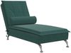 vidaXL Massage-Chaiselongue mit Nackenrolle Dunkelgrün Samt 379452 Bild 2