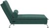vidaXL Massage-Chaiselongue mit Nackenrolle Dunkelgrün Samt 379452 Bild 5