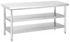 Royal Catering Arbeitstisch 180 x 70 cm Edelstahltisch 600 kg Edelstahl Zerlegetisch 3 Ebenen Bild 4
