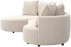Vente-unique - CEPRANO Sofa Stoff Beige - B 160 cm x H 63 cm x L 260 cm Bild 5
