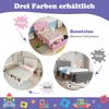 Bett mit Kreativem Block Design, Schubladen + Unterm Bett Stauraum,Weiß,90*200cm,mit Matratze Bild 5