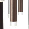 BRILLIANT Cembalo LED Pendelleuchte, dimmbar in 3 Stufen, Deckenlampe höhenverstellbar, warmweißes Licht, energiesparend und langlebig, Hängelampe Esszimmer, 16 flammig, modern in Kaffee Braun Bild 5