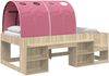vidaXL Bettgestell mit Tunnel mit Regal 3 Stk. Sonoma Eiche und Pink 3423638 Bild 2
