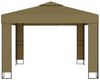 vidaXL Pavillon mit Doppeldach & LED-Lichterkette 3x3x2,7 m Taupe 3070303 Bild 2