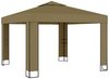 vidaXL Pavillon mit Doppeldach & LED-Lichterkette 3x3x2,7 m Taupe 3070303 Bild 4