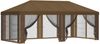 vidaXL Pavillon Dach mit Seitenwänden 6 x 3 m Taupe Polyester 190 900415 Bild 2