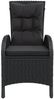 vidaXL 5-tlg. Garten-Bistro-Set Poly Rattan Schwarz 3058552 Bild 3