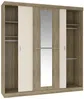 Vente-unique - Kleiderschrank mit 3 Schiebetüren & Spiegel - B. 205 cm - Naturfarben & Beige - DIDDA II Bild 2