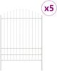 vidaXL Gartenzaun 5 pcs Weiß 170 x 225 cm Pulverbeschichteter Stahl 3360159 Bild 3