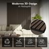 Bellamio 'Kilwa' 3D Akustikpaneele, Holzoptik Walnuss, Echtholzfurnier und MDF, 140x60x2,1 cm, Wandpaneele mit Schallschutz, 4er Set Bild 5