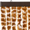 vidaXL Fliegenvorhang Ocker und Weiß 56x200 cm Chenille 377399 Bild 4