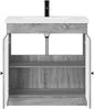 vidaXL Badezimmermöbel-Set Grau Sonoma 56 x 37,5 x 81 cm Holzwerkstoff 3404130 Bild 3