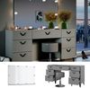 Schminktisch Anett Grau 150 cm mit LED Beleuchtung und Hocker Vicco Bild 2