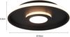 LED Deckenleuchte ASCARI rund Schwarz matt dimmbar IP44, Ø 40cm Bild 3