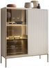 Compleo Vitrine LINO mit gerifflete Front, Loft stil, 2 Türen Bild 2