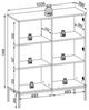 Compleo Vitrine LINO mit gerifflete Front, Loft stil, 2 Türen Bild 4