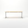 Rheinland Möbel Statio Schreibtisch 200x100 cm höhenverstellbar ±10 mm in Ahorn – XXL-Bürotisch für Führungsebene & Konferenzräume, C-Fuß, Kabelwanne, einfache Montage, FSC® zertifiziert Bild 2
