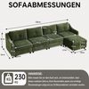 Jiexi Wohnlandschaft Ecksofa Mit Schlaffunktion Kordsofa, L oder U Form Couch Bild 4