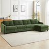 Jiexi Wohnlandschaft Ecksofa Mit Schlaffunktion Kordsofa, L oder U Form Couch Bild 2