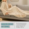 Kuscheldecke mit Ärmeln Beige Bild 2