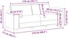 vidaXL Sofa 2 pcs Weinrot 219 x 80 x 82 cm Stoff 3324743 Bild 3