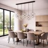 s.luce Atom LED Esstisch-Pendelleuchte 2 bis 5-flammig Balken 120cm Schwarzchrom Bild 3