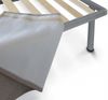 Dmora Ascra-Einzelbett, Kopfteilset aus Öko-Leder mit orthopädischer Basis und Volant, 100 % Made in Italy, geeignet für ein Einzelbett, inklusive Matratze, 80 x 190 cm, taubengrau Bild 5