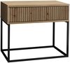 MARLE Nachttisch in Artisan Eiche Optik - Moderner Nachtschrank mit Schublade und schwarzem Metallgestell - 60 x 52 x 38,5 cm (B/H/T) Bild 5