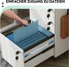 DEVAISE Rollcontainer Mobiler Aktenschrank mit 3 Schubladen, (Druckertisch für DIN A4/Legal/Letter), 3 Schlüssel, Schreibtisch Unterschrank für Büro und Home Office Bild 3