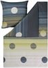 Estella Mako-Satin Bettwäsche 155x220 Bailey Punkte Streifen petrol 4803-50 Bild 2