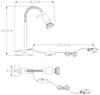 LED Klemmleuchte, Metall, nickel-matt, Flexo, Kabel 1,5 m Bild 2