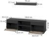 Wohnwand Berno Schwarz/Sandeiche 2 Teile Vicco Bild 2