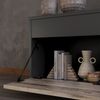 Wohnwand Berno Schwarz/Sandeiche 2 Teile Vicco Bild 4