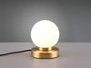 Reality Leuchten LED Nachttischlampe wechselbar / dimmbar, Glas / Metall weiß / Messing, Durchmesser 12 cm Bild 3