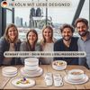 SÄNGER Steingut Dessertteller Bombay Ivory 4 teilig Bild 5