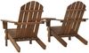 vidaXL Adirondack-Gartenstühle mit Tisch Massivholz Tanne Braun 310069 Bild 4