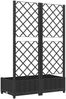 vidaXL Gartenpflanzgefäß mit Spalier Schwarz 80 x 40 x 121,5 cm PP 318270 Bild 4