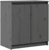 vidaXL Beistellschrank Grau 60x36x65 cm Massivholz Kiefer 808100 Bild 2