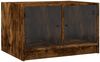 vidaXL Couchtisch mit Glastüren Räuchereiche 68x50x42 cm 836368 Bild 2