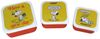 Geda Labels GmbH Lunchbox Brotdose 3er Set Peanuts Snoopy Motiv Lunchbox quadratisch, Kunststoff, authentisches Design Bild 2