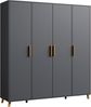 rauch Drehtürenschrank Kleiderschrank Schrank Garderobe SHINJO Breiten 93/140/187 cm (in 3 verschiedenen Ausstattungen BASIC/CLASSIC/PREMIUM) Griffe und Füße aus Massivholz, viel Stauraum MADE IN GERMANY Bild 2