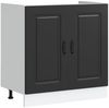 vidaXL Spülenunterschrank Kalmar Schwarz 80x46x81,5 cm Holzwerkstoff 853448 Bild 2