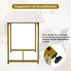 Esstisch in Weiß und Gold mit goldfarbenen Metallbeinen, MDF-Tischplatte, stilvoller Esszimmer und Wohnzimmer-Tisch,Luxus-Esstisch Bild 3