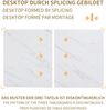 Esstisch in Weiß und Gold mit goldfarbenen Metallbeinen, MDF-Tischplatte, stilvoller Esszimmer und Wohnzimmer-Tisch,Luxus-Esstisch Bild 5