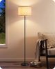 EDISHINE LED Stehlampe Wohnzimmer, LED wechselbar, warmweiß, Moderne Stehleuchte mit beige Lampenschirm, 145cm Bild 2