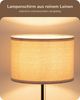 EDISHINE LED Stehlampe Wohnzimmer, LED wechselbar, warmweiß, Moderne Stehleuchte mit beige Lampenschirm, 145cm Bild 3