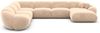 XXL Wohnlandschaft Solverde aus Samtstoff - Samtstoff - beige - Rechts Bild 3
