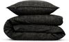 Zo! Home Cotton Bettwäsche 135x200 cm Lino Midnight Black schwarz meliert uni Bild 2