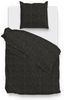 Zo! Home Cotton Bettwäsche 135x200 cm Lino Midnight Black schwarz meliert uni Bild 5